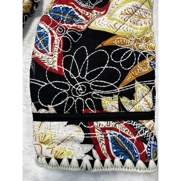 7 For All Mankind Women’s Quilted Embroidered Jacket Size M Multicolor Boho Y2K - Picture 7 of 7